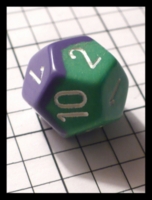 Dice : Dice - 12D - Chessex Half and Half Blue and Green - FA collection buy Dec 2010